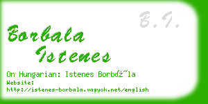 borbala istenes business card